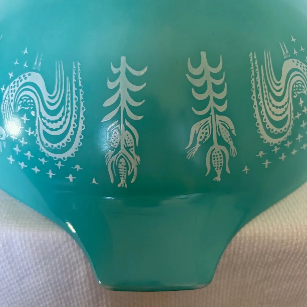 Vintage PYREX 444 Large 4 QT Amish Butterprint Cinderella Mixing Bowl - Picture 11 of 12